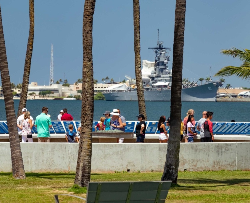 Pearl Harbor Visitor Center Harbor Walkway and USS Missouri Oahu