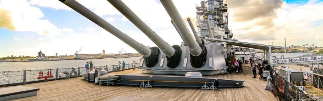 USS Missouri Deck Guns