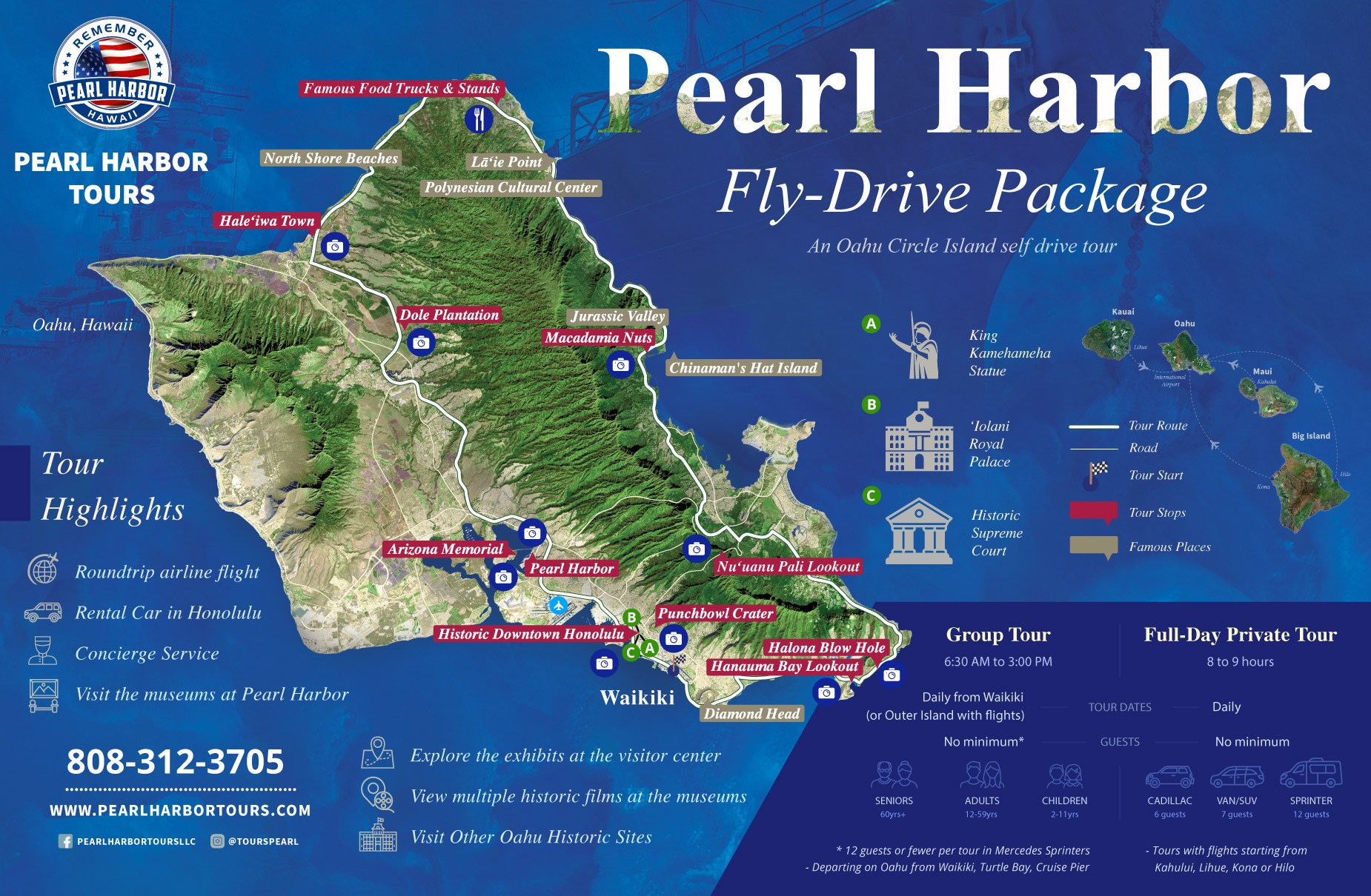 pearl harbor fly drive package