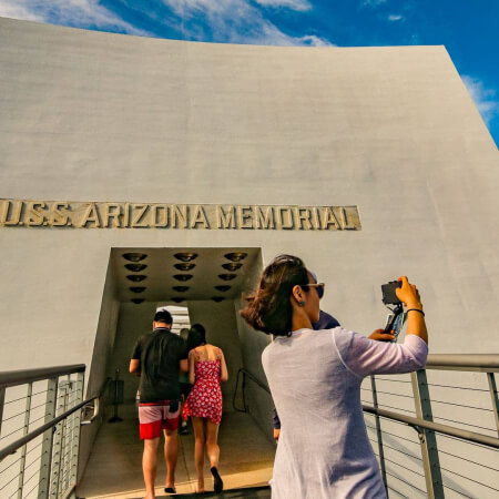 uss arizona memorial entrance woman product image