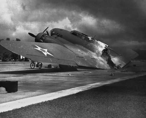 Destroyed American Plane During Pearl Harbor Attack