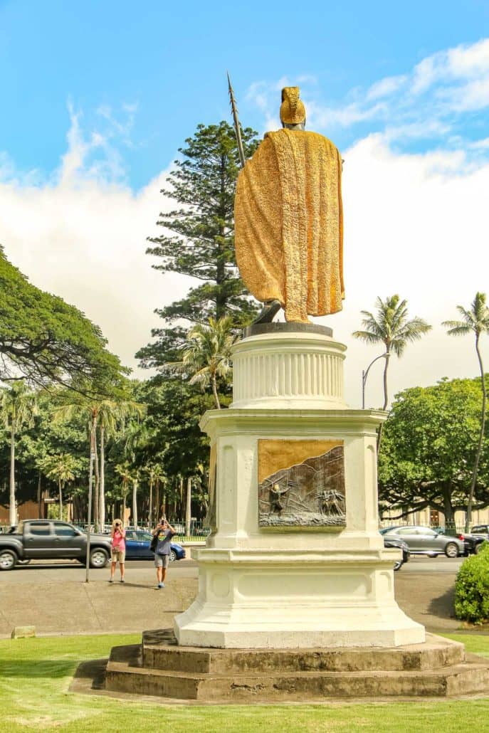 Back of King Kamehameha Statue Honolulu