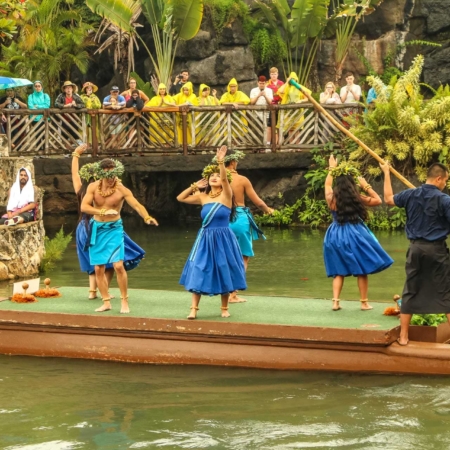 Hawaiian Canoe Dancers at Polynesian Cultural Center