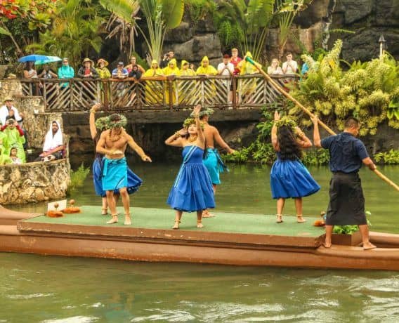 Hawaiian Canoe Dancers at Polynesian Cultural Center