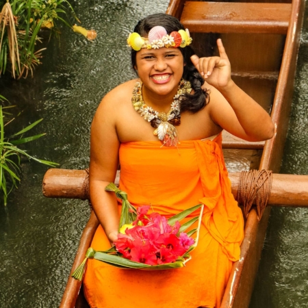 Polynesian Cultural Performer greeting