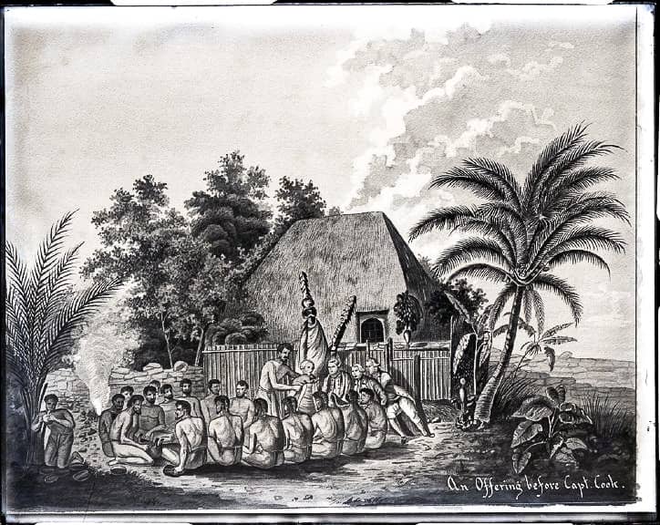 An Offering Before Captain Cook, from Brother GabrielBertramBellinghausen Collection