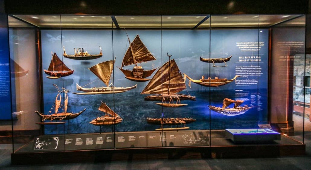 Voyaging Canoes of the Pacific Models at Bishop Museum