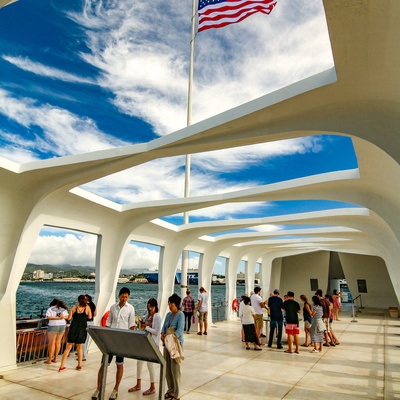 Arizona Memorial Deck and Flag