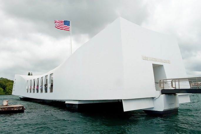 Uss Arizona Memorial In Pearl Harbor In Honolulu Hawaii