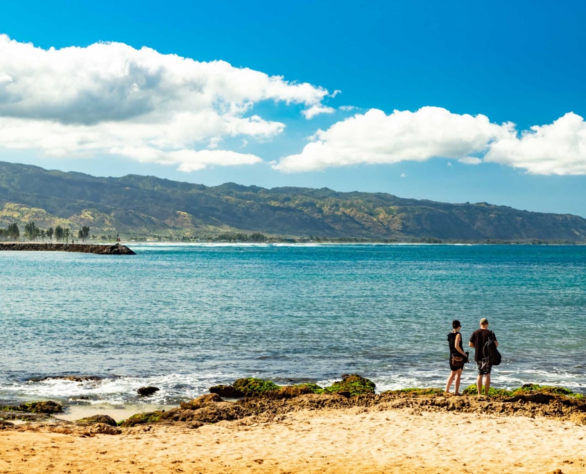 Haleiwa Beach Visitors North Shore Oahu