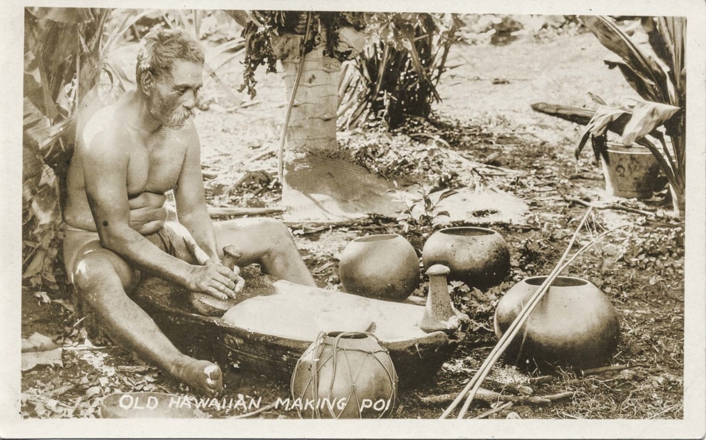 Old Hawaiian Making Poi's