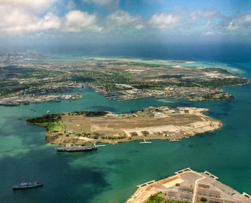 Ford Island aerial photo RIMPAC  by PH Thompson USN wikimedia