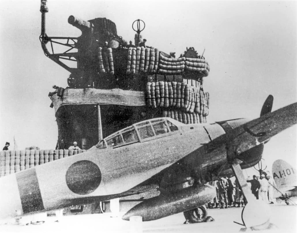 Japanese AM Zero on carrier Akagi During Pearl Harbor Attack