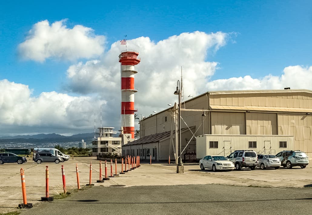 Pacific Aviation Museum Exterior Hangar and Control Tower