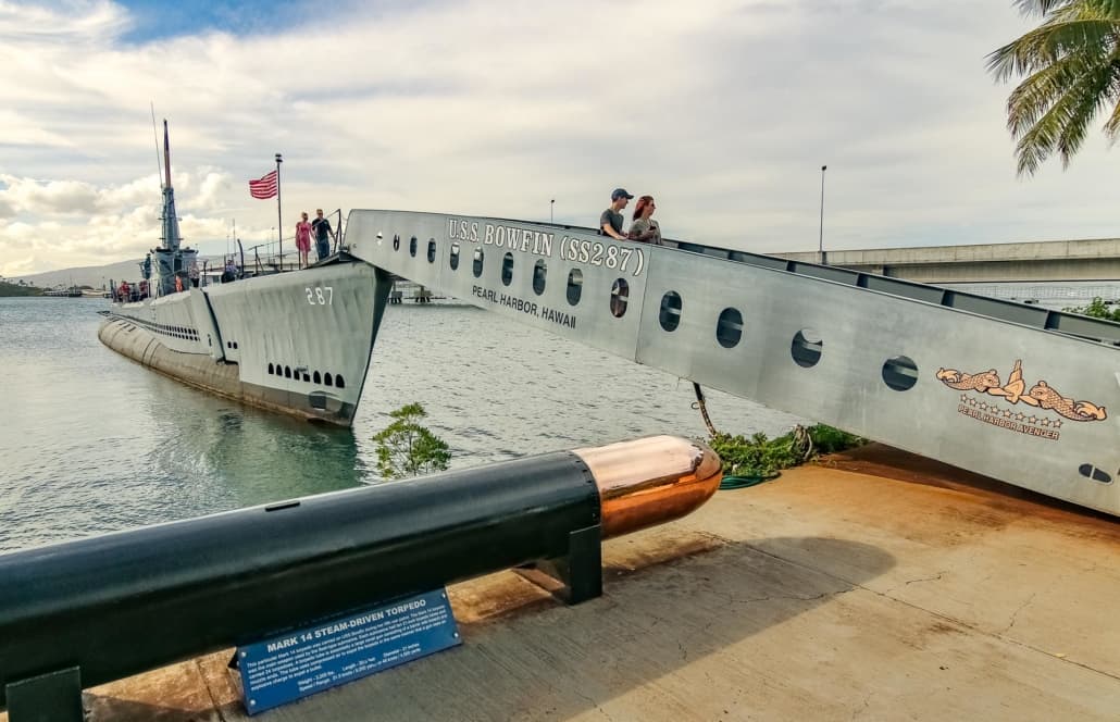 Torpedo and USS Bowfin Submarine at Pearl Harbor