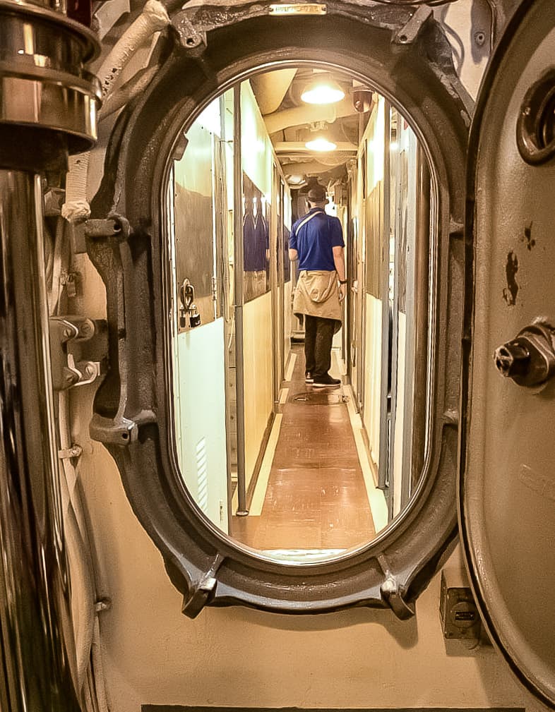 USS Bowfin Submarine Interior Hallway