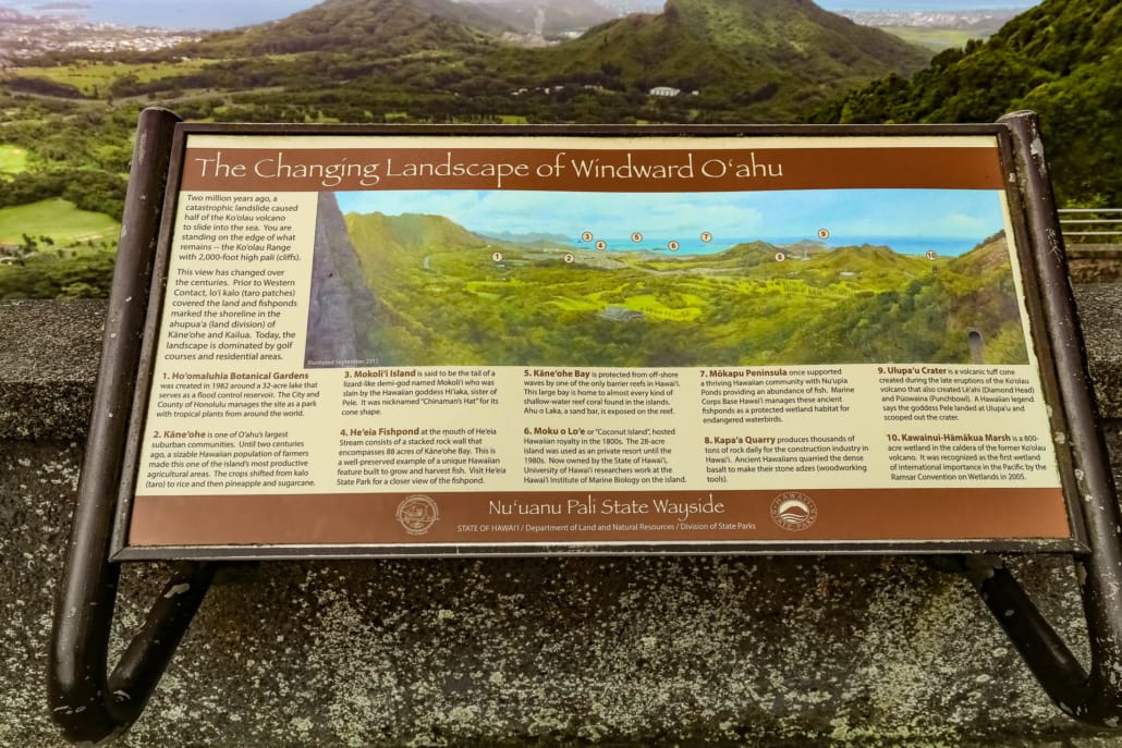 Nuuanu Valley Lookout Sign