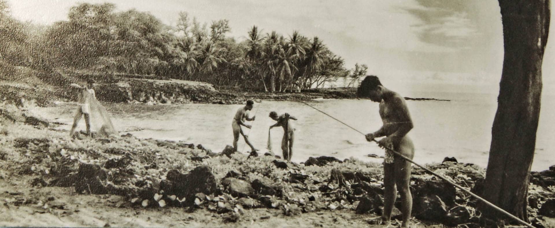 Native Hawaiians at Fish Ponds of Pu'uloa late 1880s