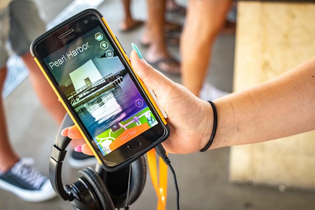 Pearl Harbor Audio Tours Phone App and Headphones Oahu
