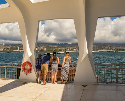 Arizona Memorial Visitors Viewing Turret