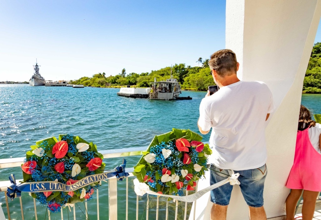 Arizona Memorial Visitor with Navy Divers for Internment and USS Missouri