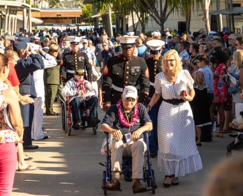 Survivors and Crowd at Visitor Center Oahu