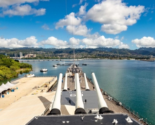 Pearl Harbor USS Missouri Overlooking Arizona Memorial Oahu