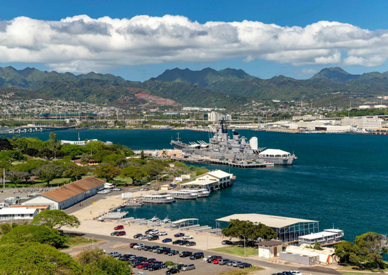 arizona memorial oahu pearl harbor uss view 