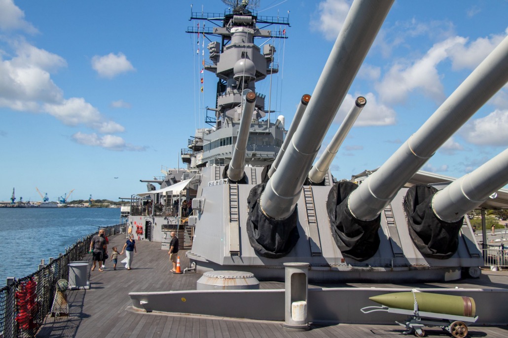 battleship missouri family front guns deck
