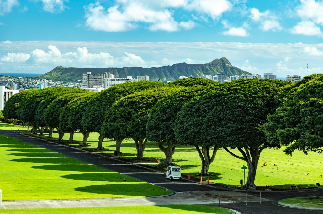 Views from Punchbowl Crater include Honolulu and Diamondhead Crater