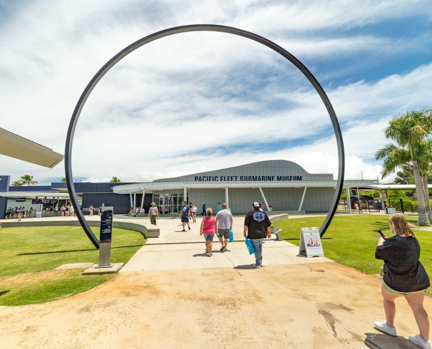 Pacific Fleet Submarine Museum Entrance Walkway Pearl Harbor Oahu