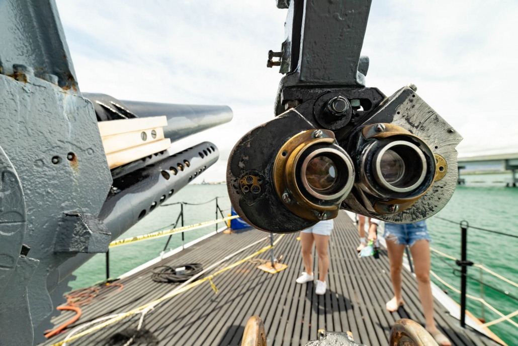 Bowfin Submarine Deck Gun Sights Pearl Harbor Oahu