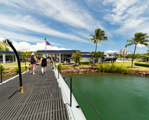 Bowfin Submarine Deck and Visitors Pearl Harbor Oahu