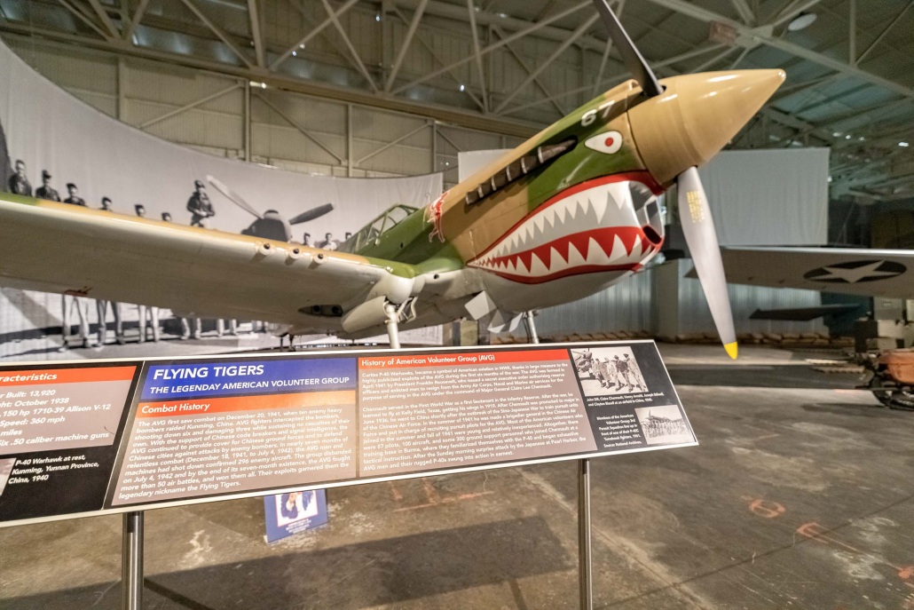 Pearl Harbor Aviation Museum Flying Tiger P-40 Display Oahu