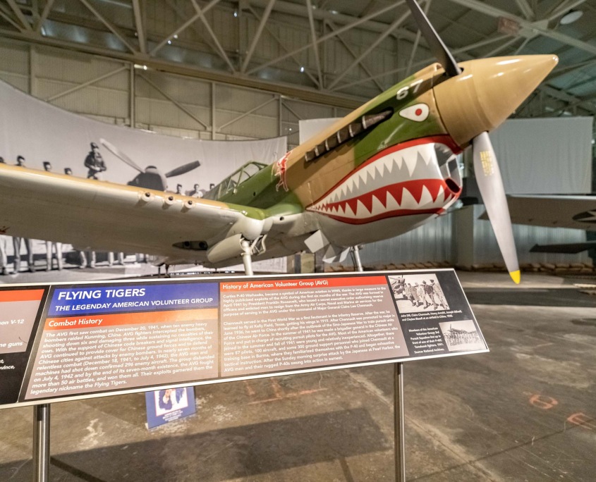 Pearl Harbor Aviation Museum Flying Tiger P-40 Display Oahu