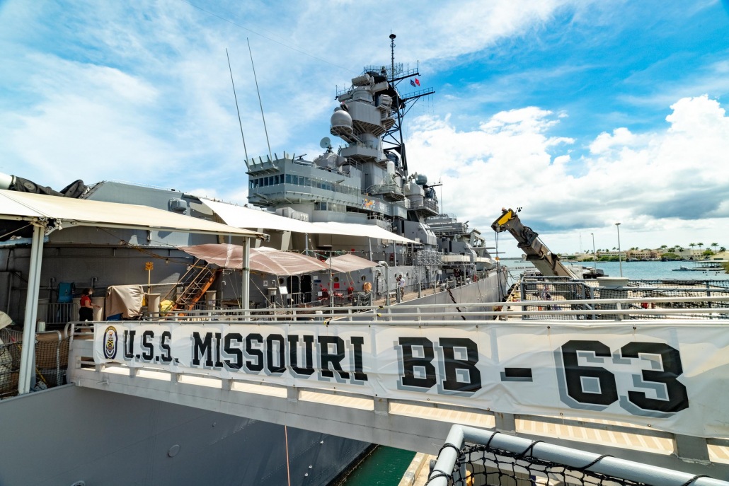 USS Missouri Battleship Gangway Banner Pearl Harbor Oahu