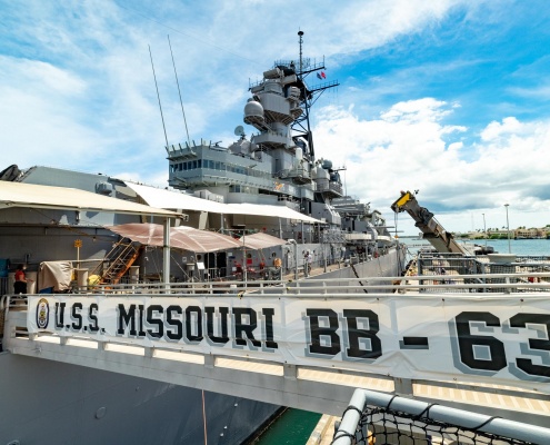 USS Missouri Battleship Gangway Banner Pearl Harbor Oahu