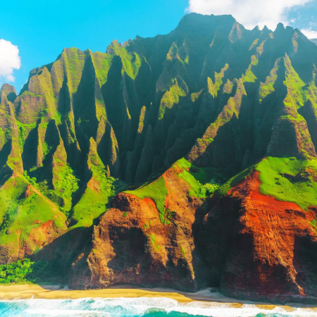 aerial view of spectacular na pali coast kauai hawaii product image