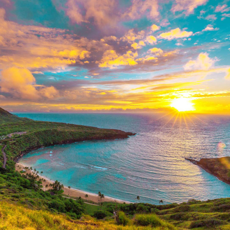 sunrise from hanauma bay on oahu hawaii product image