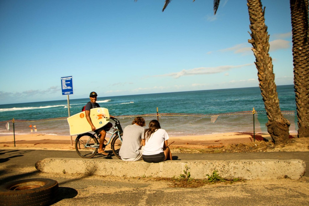 biking and northshore beach oahu