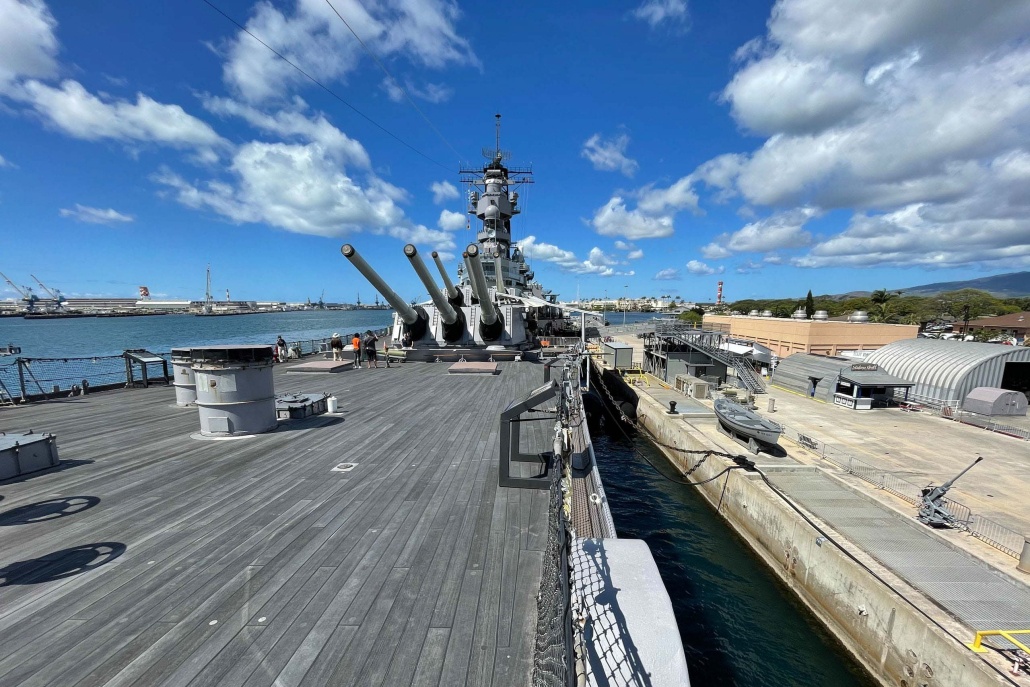 battleship missouri main deck front