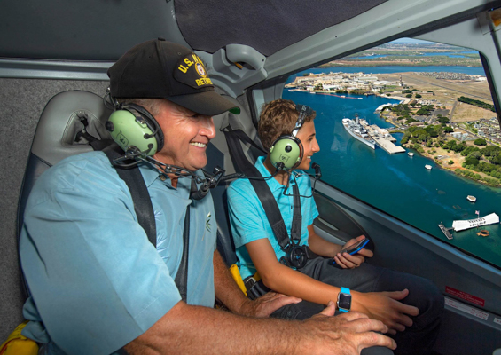 bluehawaiian full oahu helicopter pearl harbor father and son 