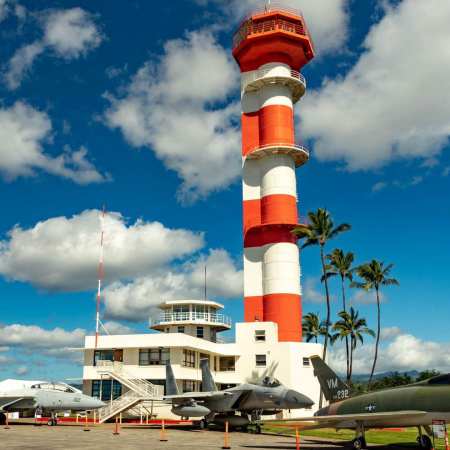 pearl harbor aviation museum tower and jets product image