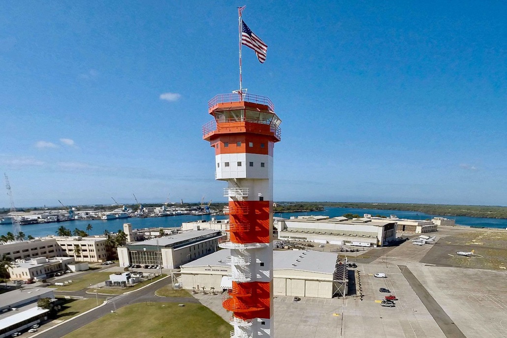 pearl harbor control tower from above