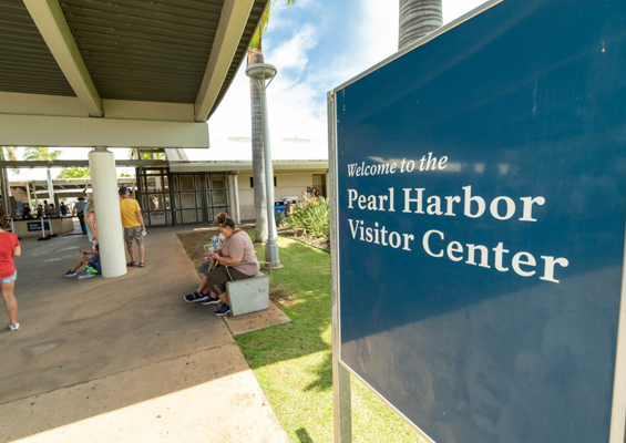 pearl harbor visitor center sign oahu