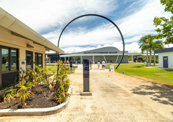 pearl harbor visitor center walkway to submarine museum oahu 