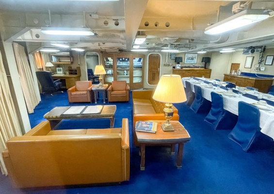 USS Missouri Interior Officer Dining Pearl Harbor Oahu