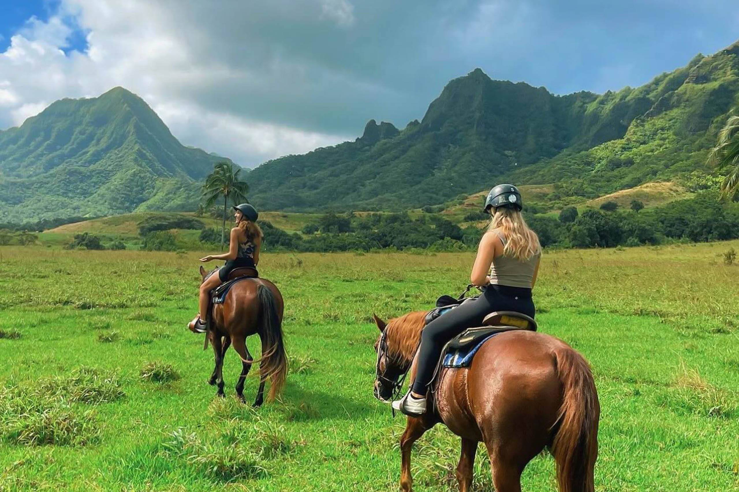 kualoaranch jayman built hawaii incentive group horseback girls
