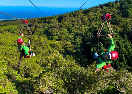 kualoaranch jayman built hawaii incentive group slider zipline